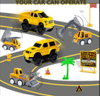 343 track-building sets, track-course - STEM learning toys, construction vehicles (concrete mixers, dump trucks), Develop motor skills and creativity