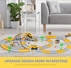 343 track-building sets, track-course - STEM learning toys, construction vehicles (concrete mixers, dump trucks), Develop motor skills and creativity