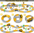 343 track-building sets, track-course - STEM learning toys, construction vehicles (concrete mixers, dump trucks), Develop motor skills and creativity