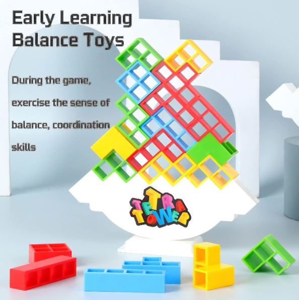 48 pcs Tetra Tower Balance Stacking Block Game, 100% New
