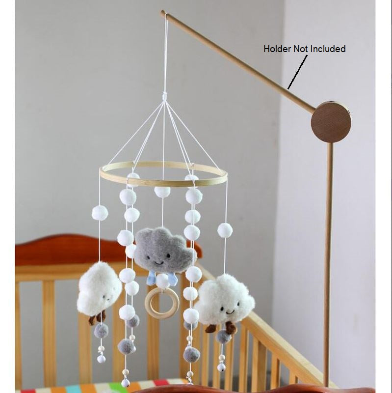 Baby Crib Mobile Music Box Pendant Clock Bedside Safe Toy for Infants, Compatible with YUX, Gray