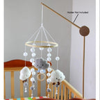 Baby Crib Mobile Music Box Pendant Clock Bedside Safe Toy for Infants, Compatible with YUX, Gray