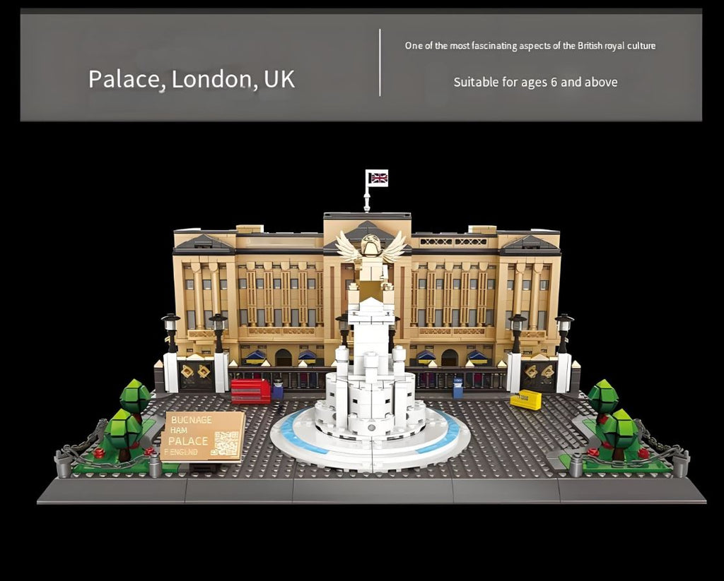 Buckingham Palace Mini Building Blocks Model – Iconic Landmark for Display, Gift & Educational Play (Beige) | Other Architectural Models Available In-Store