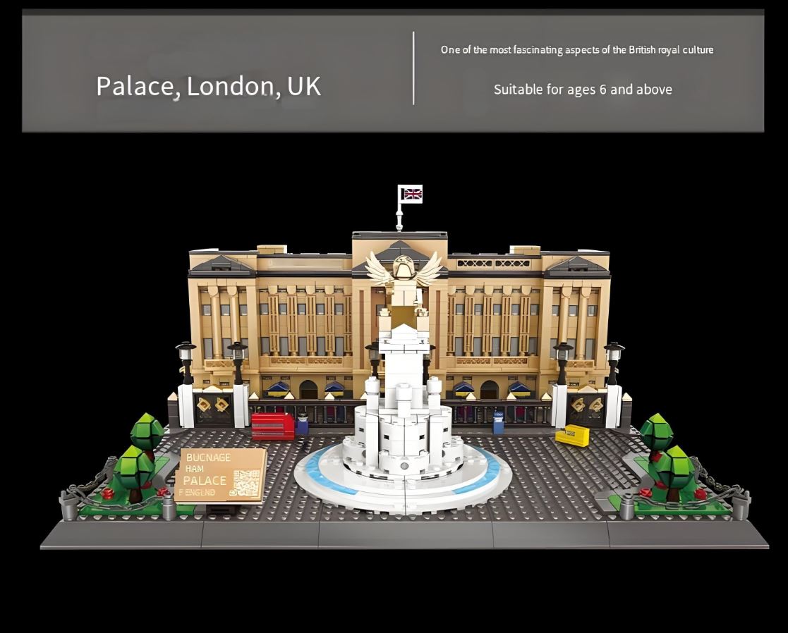 Buckingham Palace Mini Building Blocks Model – Iconic Landmark for Display, Gift & Educational Play (Beige) | Other Architectural Models Available In-Store