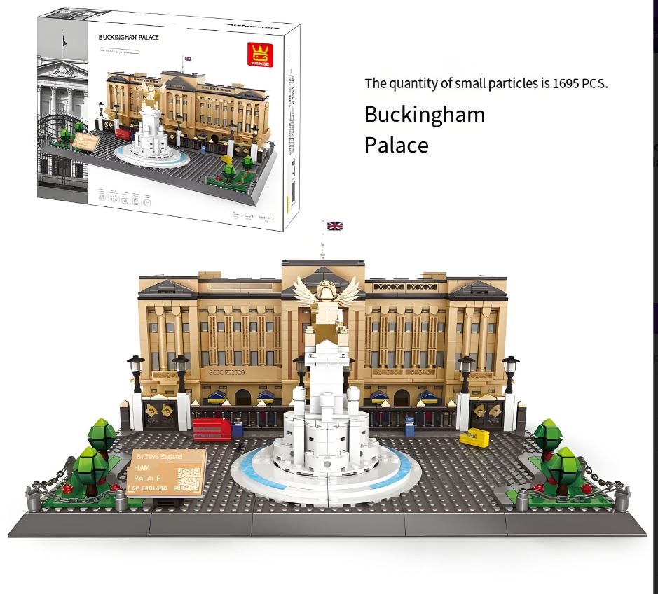 Buckingham Palace Mini Building Blocks Model – Iconic Landmark for Display, Gift & Educational Play (Beige) | Other Architectural Models Available In-Store