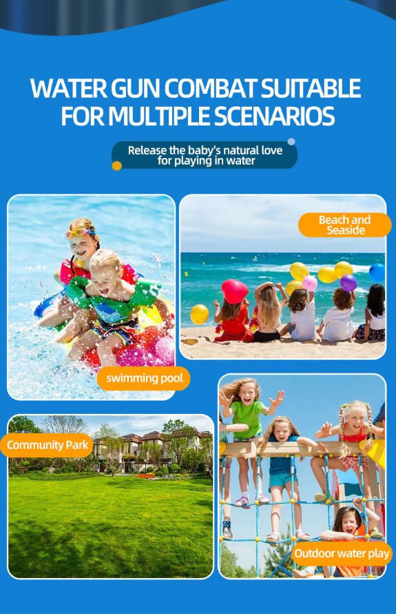 Electric Water Gun Automatic Continuous Fire Squirt Toy 8m Range Rechargeable Battery Outdoor Pool Beach Fun Pink