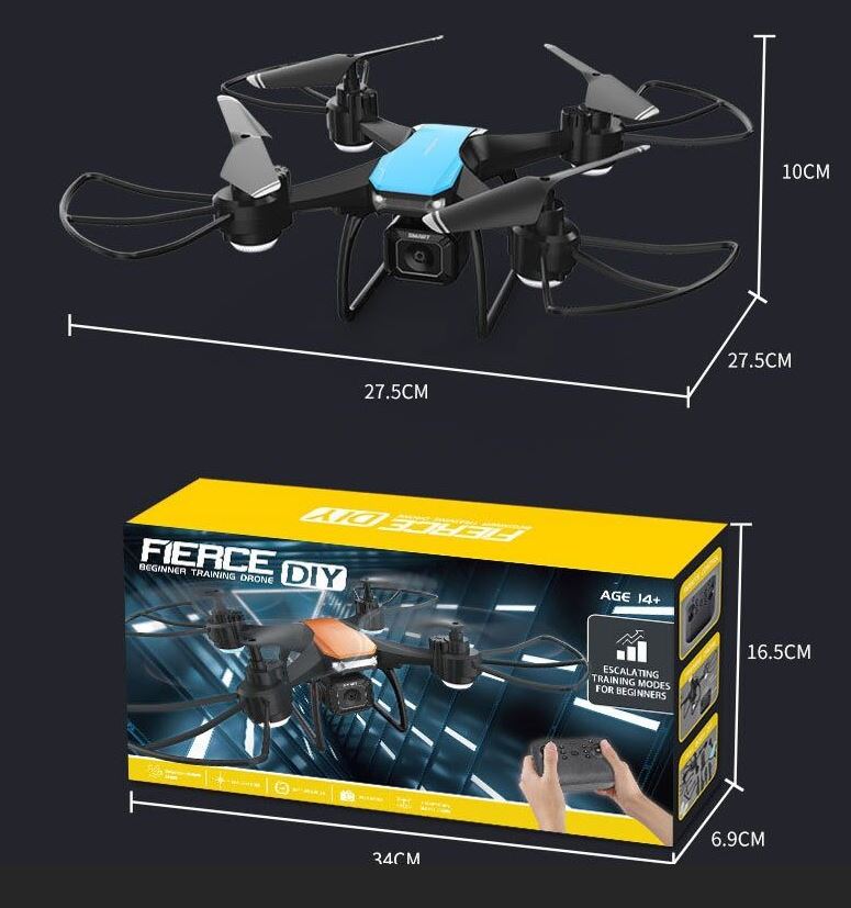 Christmas gift Fierce DIY 4K Camera Drone: Build & Fly Your Own Stunt Quadcopter for Thrilling Aerial Adventures