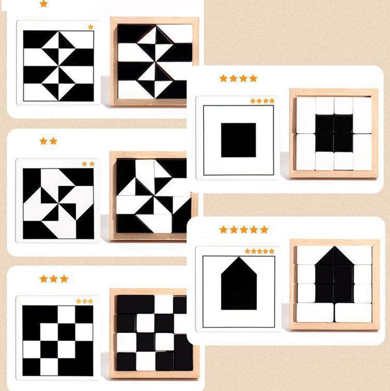 Hidden Block Puzzle Puzzle Toys Wooden Puzzle C
