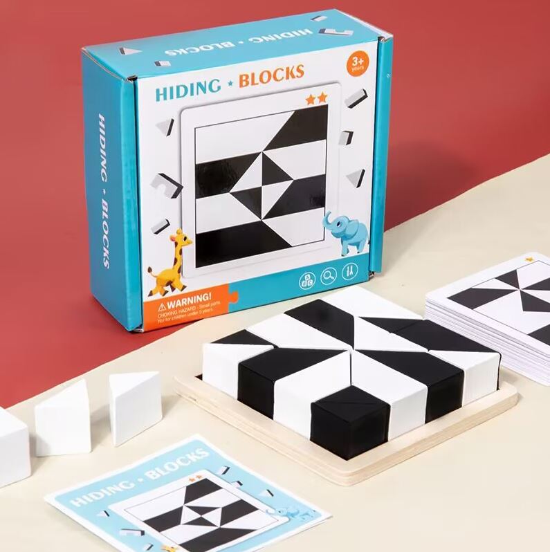 Hidden Block Puzzle Puzzle Toys Wooden Puzzle C