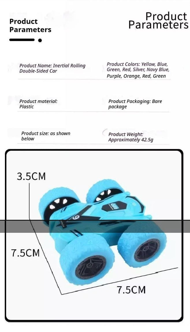 Inertia Tumbling Car 1 Piece Set 180°Flip Random Colours