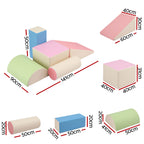Keezi Kids Climbing Blocks 5-Piece Foam Playset Indoor Climbing Toy Rocker.