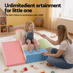 Keezi Kids Climbing Blocks 5-Piece Foam Playset Indoor Climbing Toy Rocker.