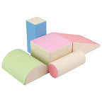 Keezi Kids Climbing Blocks 5-Piece Foam Playset Indoor Climbing Toy Rocker.