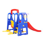 Kids Slide Swing Set Basketball Hoop Outdoor Playground Toys 120cm Blue.