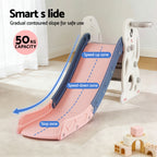 Keezi Kids Slide Set Basketball Hoop Ring Outdoor Playground Toy Rabbit 147cm.