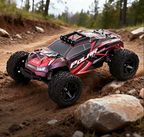 Keezi 1:8 Scale 2WD RC Off-Road Truck with Lights, 2.4GHz Remote Control Car