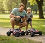 Keezi 1:8 Scale 2WD RC Off-Road Truck with Lights, 2.4GHz Remote Control Car