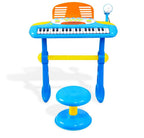Keezi Kids Piano Keyboard 37 Keys Electronic Musical Instrument Set w/ Stool Microphone