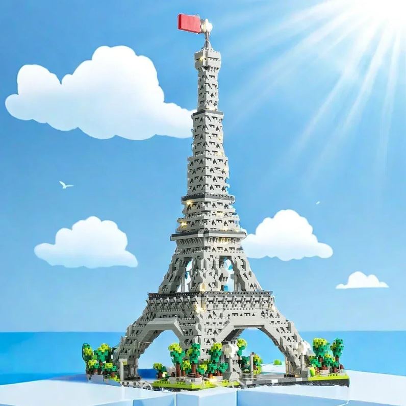 LED Eiffel Tower Micro Mini Building Blocks Set