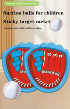 LED Light Up Toss and Catch Game Set - 2 Glowing Blue Paddles & 3 Sticky Softballs - Fun Outdoor Beach & Camping Toy for Kids & Adults - Includes Mesh Storage Bag