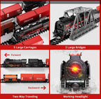 Rechargeable Remote Control Train Set with Smoke, Sounds, Lights, Track & 5 Train Cars – Black