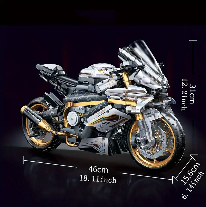 Motorcycle Blocks Model for Teens & Adults