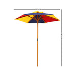 Keezi Kids Wooden Picnic Table Set with Umbrella All Coloured
