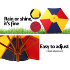 Keezi Kids Wooden Picnic Table Set with Umbrella All Coloured