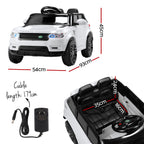 Kids Electric Ride On Car SUV Range Rover-inspired Cars Remote 12V White