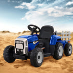 Kids Electric Ride On Tractor Toy 12V Blue