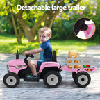 Kids Electric Ride On Tractor Toy 12V Pink