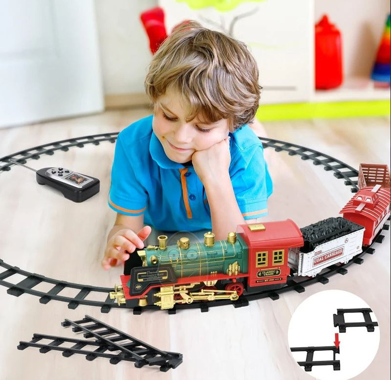 RC Track Train Set with Steam Effect