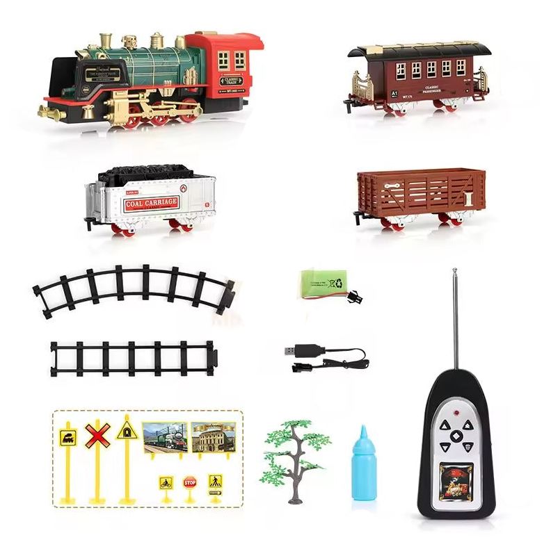 RC Track Train Set with Steam Effect