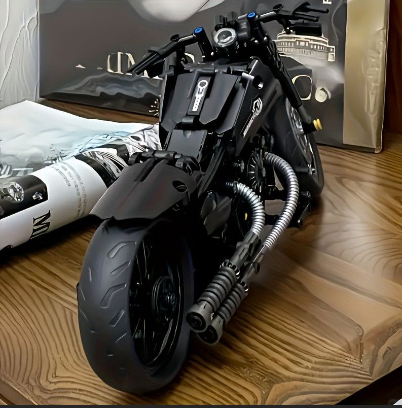 Retro Motorcycle Building Block Kit (1000pcs)