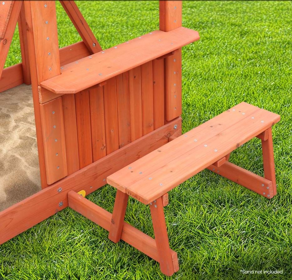 Rovo Kids Outdoor Slide and Swing Play Set with Climbing Wall and Sandpit