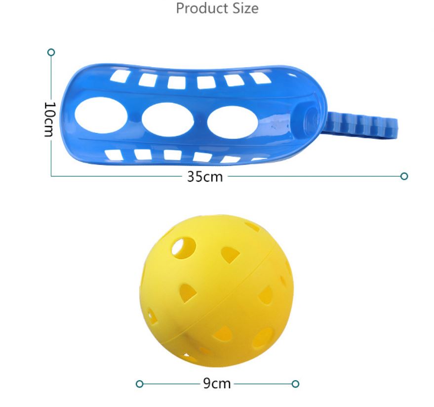 Scoop Ball Toy Set - Outdoor Toys for Kids with Thrower and Balls - Throw and Catch Ball Game, Fun Beach Toys