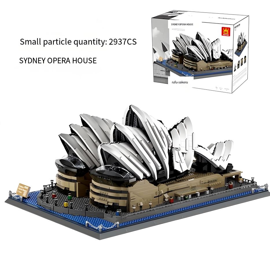 Sydney Opera House Mini Building Blocks Model – Iconic Architectural Masterpiece for Home Display, Gifts & Creative Play (White) | Other Architectural Models Available In-Store