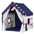 Keezi Kids Play Tent Playhouse Castle with Floor Mat String Ball Light 134X103CM