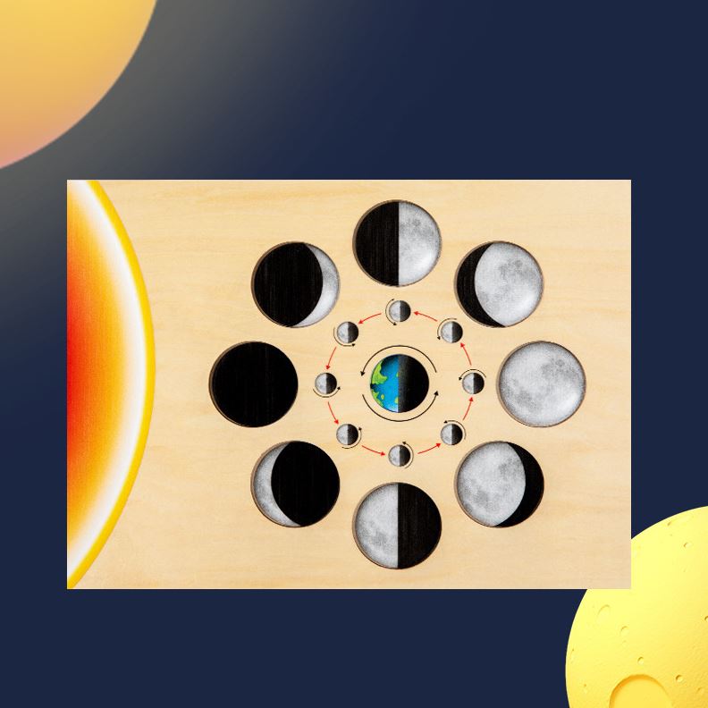 The Eight Planets 0.42 Educational Wooden Cognitive Matching Puzzle Toy for Kids Early Learning and Fine Motor Skill Development, Durable Preschool Accessory