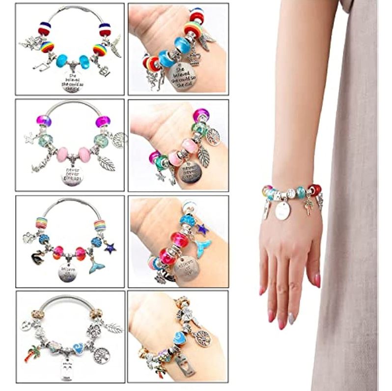 Unicorn & Mermaid Charm Bracelet Craft Kit for Girls