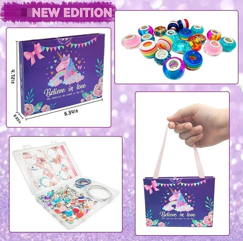 Unicorn & Mermaid Charm Bracelet Craft Kit for Girls