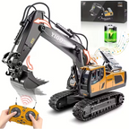 Mini Excavator Toy with Remote & App Control, High-Tech 11-Channel Alloy & Plastic Engineering Vehicle, Fun Toy for Men, Perfect Gift for Kids.