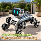 Eight-Wheeled Robotic Dog: Flexible Limbs, Adapts to Various Terrains. Indoor & Outdoor Fun Toy (No Feeding Required), A New Robotic Companion, Perfect Gift