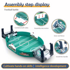 Children's interactive table top football game, 5 balls, educational sports table top toy, plastic frame.