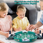Children's interactive table top football game, 5 balls, educational sports table top toy, plastic frame.