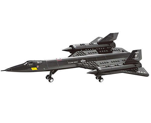Christmas gift SR-71 Blackbird Reconnaissance Aircraft Building Blocks Set, 183 Pieces Military Model Kit for Kids Aged 6+ & Enthusiasts（SQ71 reconnaissance plane）