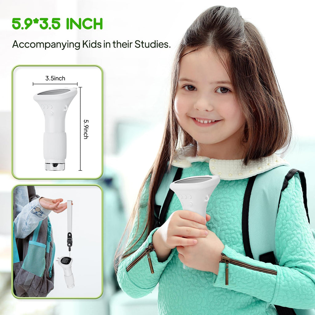 Student Digital Microscope for Kids – Portable 1000x Magnification Handheld Scope with 2 Inch HD Screen, LED Light & Photo Storage, Ideal for Science Class and Outdoor Exploration (White)