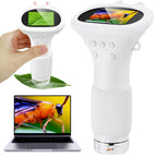 Kids’ Handheld Digital Microscope, 1000× with 2-Inch Screen & LED Light – White