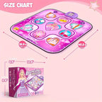 Kids LED Musical Dance Mat with 6 Game Modes Pink