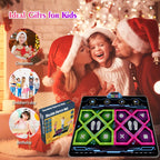 Kids Dual Player Interactive Electronic Dance Mat - Extra Large 105x90cm Anti-Slip Music Game Pad with Two Modes & Three Ways, No TV Required